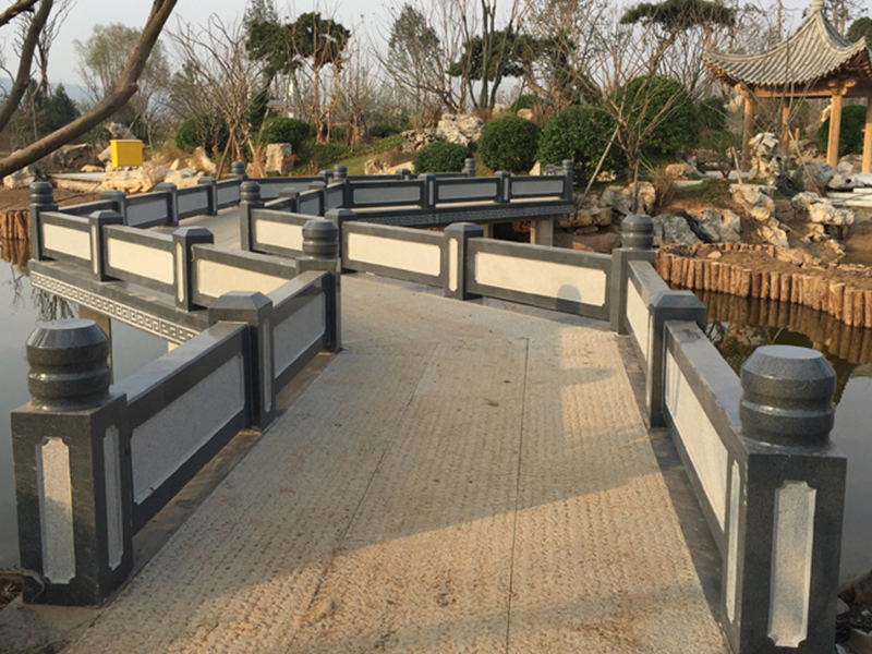 花岗岩栏杆施工场地