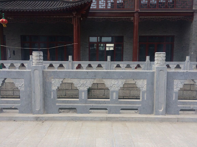 青石栏杆竣工效果图
