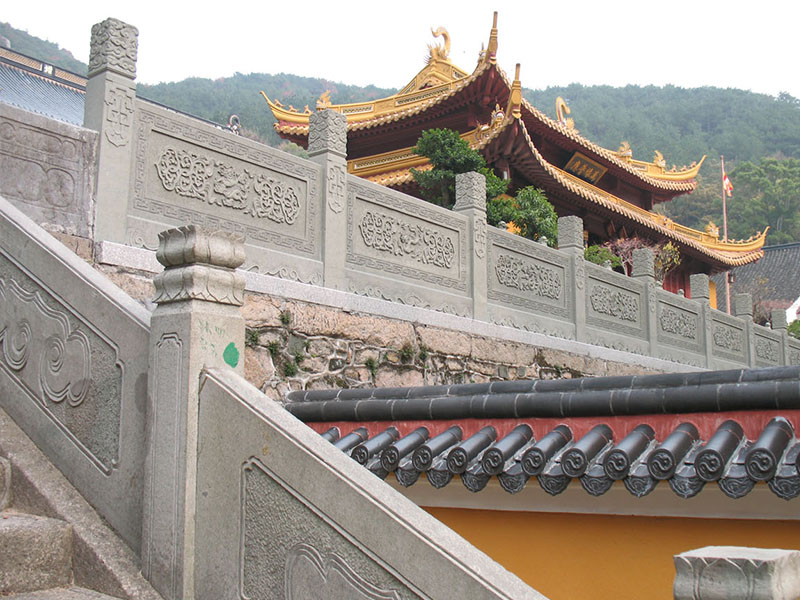 寺庙青石栏杆效果图