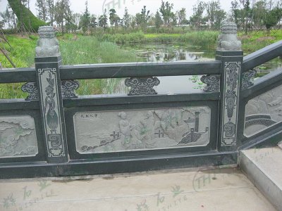 二十四孝花岗岩栏杆安装案例