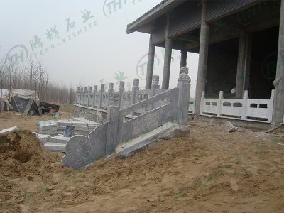 青石栏杆安装案例