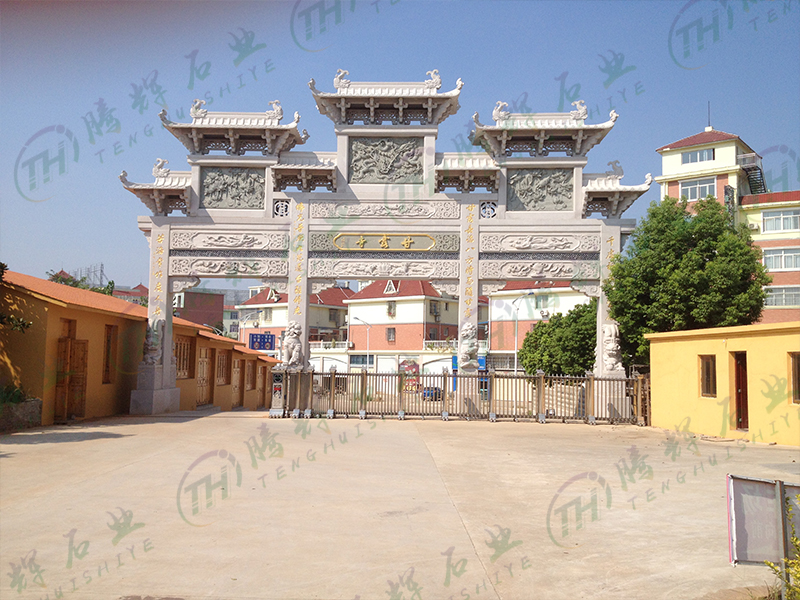 花岗岩牌坊安装案例