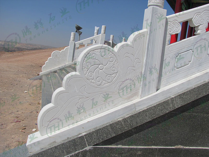 汉白玉景区栏杆安装案例