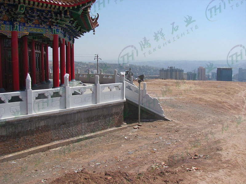 汉白玉景区栏杆安装案例