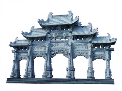 五门石牌坊效果图