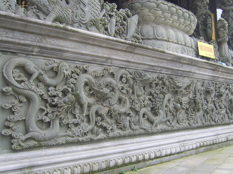石雕九龙壁-(2)