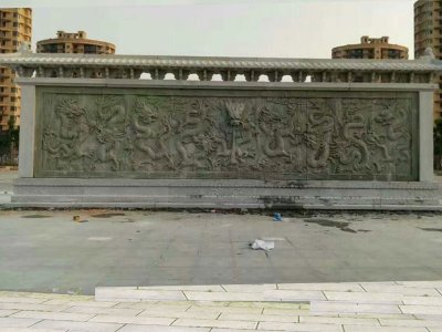 石雕九龙壁-(3)