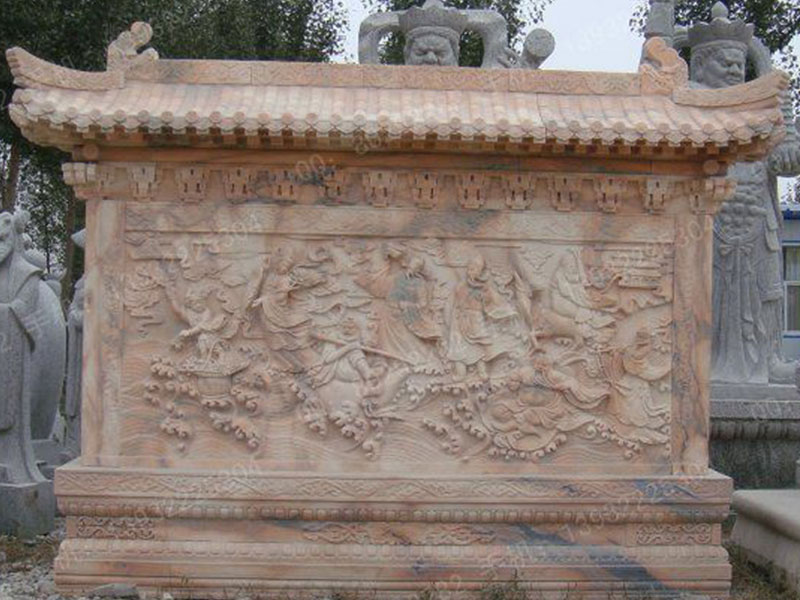 晚霞红人物影壁墙