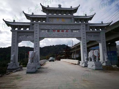 三门五楼村头牌坊加工效果