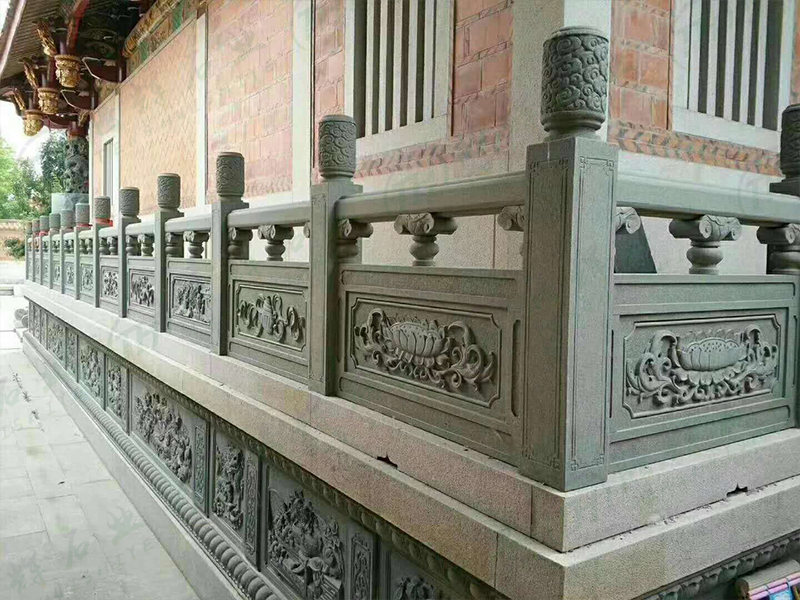 寺庙青石栏杆