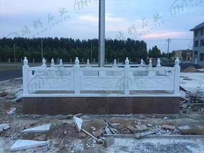 汉白玉升旗台石栏杆