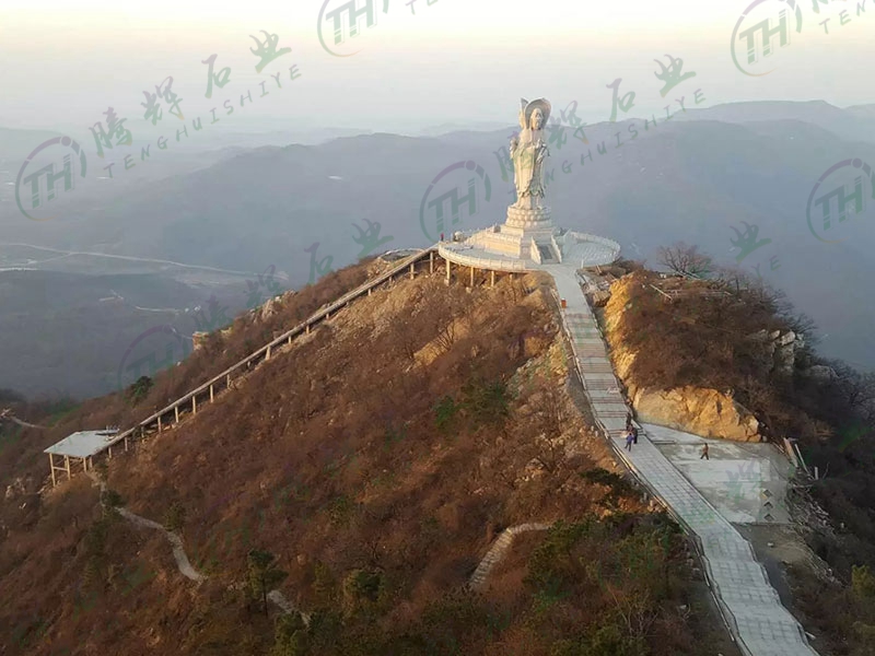  河南驻马店老乐山风景区-33米三面观音像和石栏杆工程