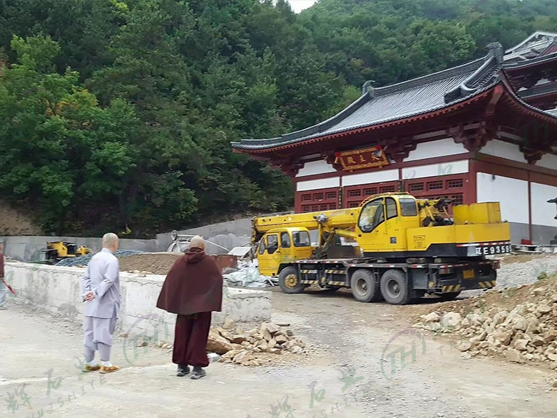 辽宁本溪财神寺 寺庙栏杆 狮子 大象 貔貅 麒麟寺庙栏杆 石狮子 石大象 石貔貅 石麒麟