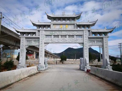 美丽乡村牌坊寓意深远的石牌坊对联