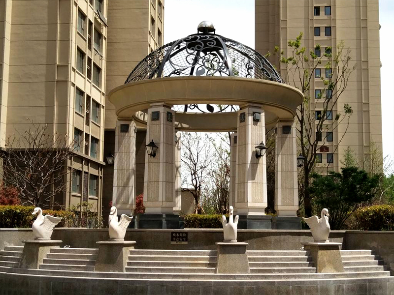 小区欧式石凉亭