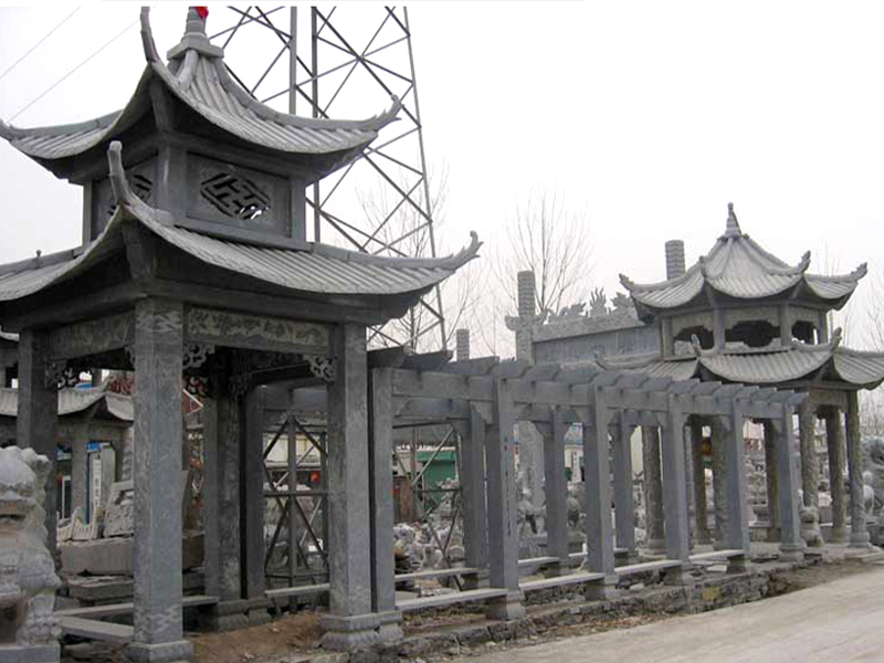 石雕长廊凉亭