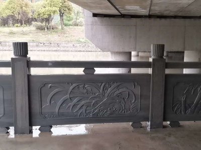 花岗岩梅兰竹菊石栏杆