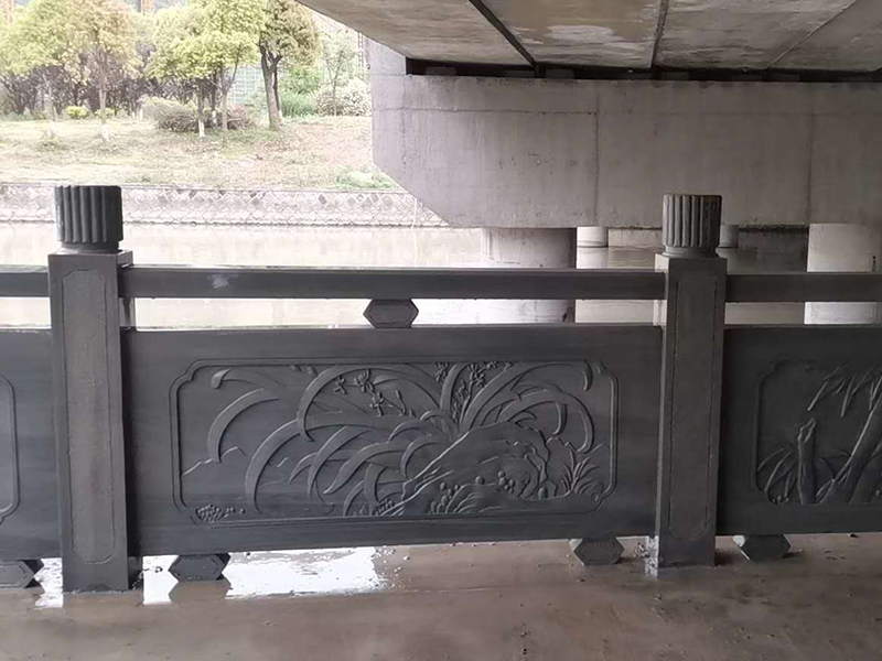 花岗岩梅兰竹菊石栏杆