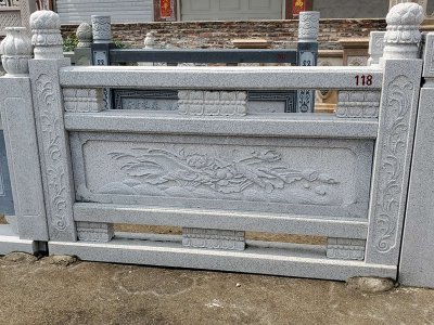 莲花纹柱头石栏杆