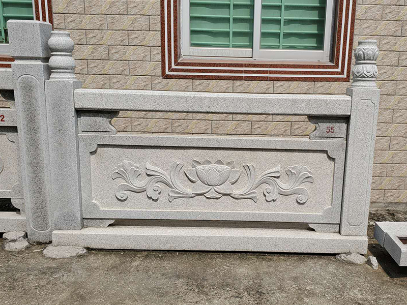 简易菊花纹石栏杆