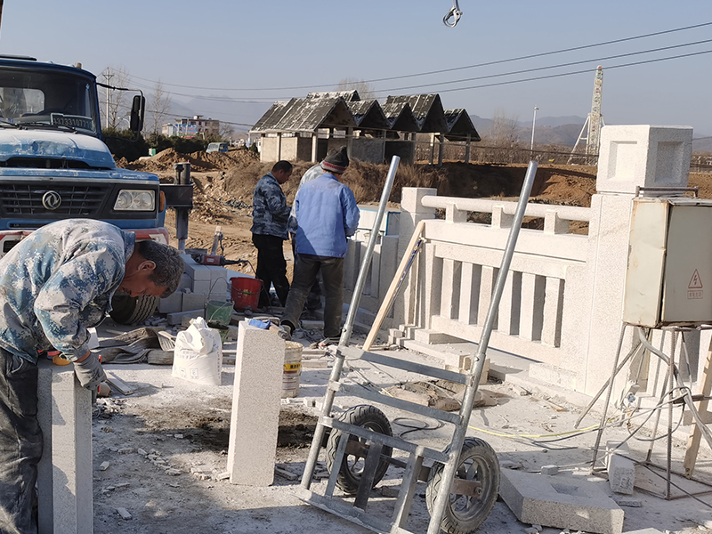 湖南邵阳洞口县湿地公园河道石栏杆