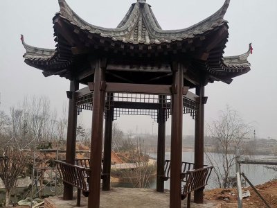 仿木六角石凉亭