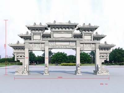 石牌坊细节展示图